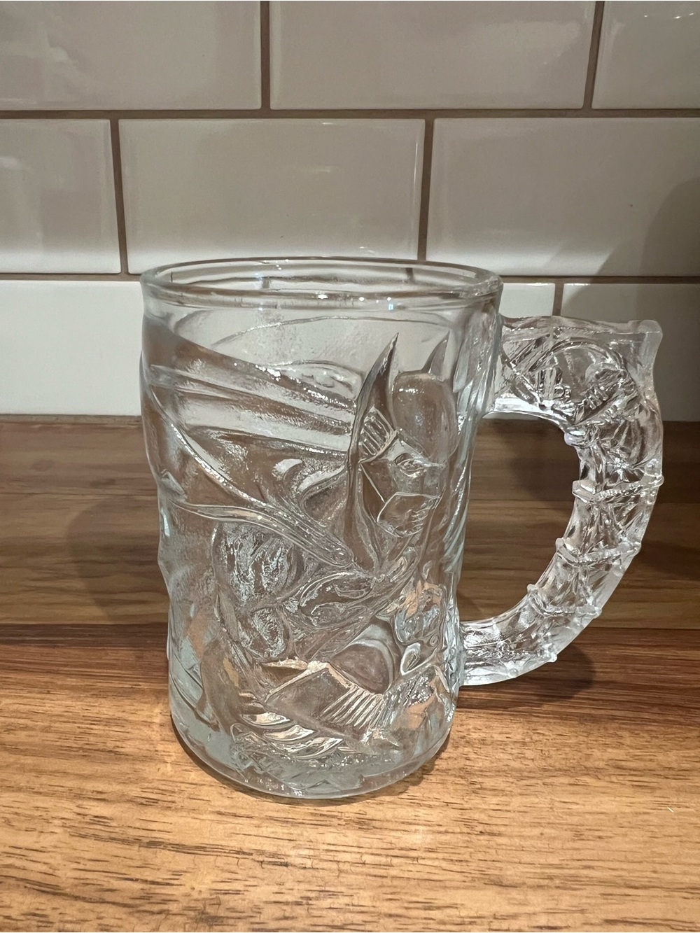 1995 McDonald's Batman Forever collectible glass mug